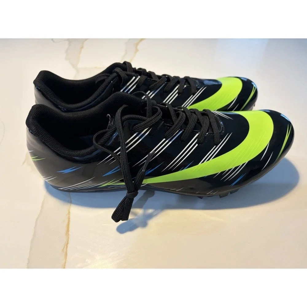 Track & Field Sprint Spikes Black Neon Green Racing Shoes Men US 8.5 EU 42 NWOB
